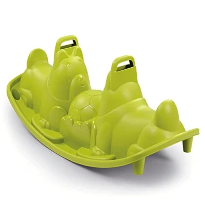 Bild av Smoby 7600830201 Rocker i Hunddesign, Grön Rolig Hunddesign med 2 Ergonomiska Säten, Från 18 månader, Tillverkad Franrike