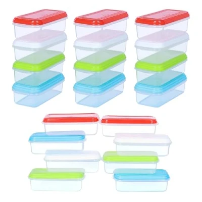 Bild av ARSUK Bebismat behållare avvänjning krukor frysbitar för lagring stapling mosad mat 100% BPA fri (paket med 16 250 ml)