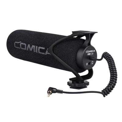 Bild av comica CVM V30 LITE videomikrofon superkardioid kondensor på kamera hagelgevär mikrofon för Canon Nikon Sony Panasonic kamera/DSLR/Samsung Huawei (svart)