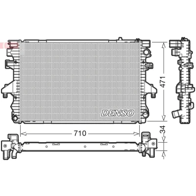 Bild av Kylare, motorkylning Denso DRM32040