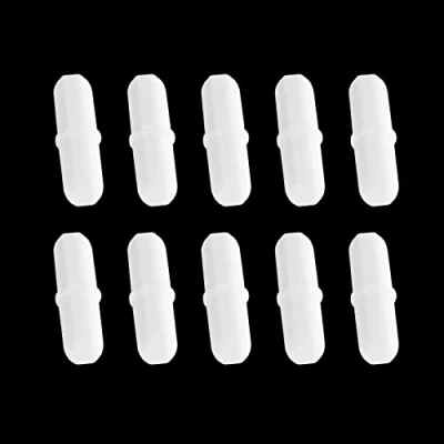 Bild av SWANSOFT 10 magnetiska omrörningsstavar, vita laboratoriemagnetiska PTFE omrörningsstavar (8 x 30 mm)