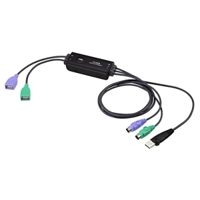 Bild av ATEN USB till PS/2 konverterare, 0,8 m, USB, PS/2, Svart, + A, A