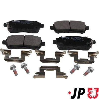 Bild av JP GROUP 3863604610 Jeu de plaquettes frein Essieu avant avec indicateur d&#039;usure SUZUKI: SWIFT 5, 4, Baleno II 3/5 portes