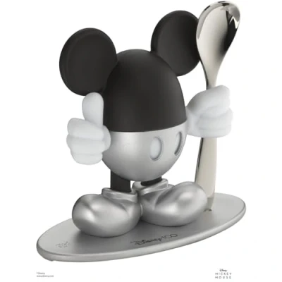 Bild av WMF Äggkopp med sked Disney Musse Mouse, äggkopp rolig för barn, plast, Cromargan polerat rostfritt stål, diskmaskinssäker, silver