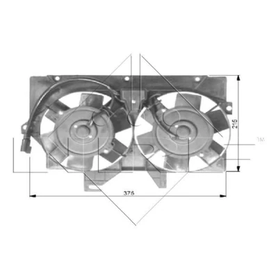 Bild av NRF 47036 ventilateur Moteur 170 12 110/110 avec cadre du de radiateur (encadrement) appareil commande