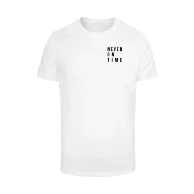 Bild av Merchcode Never ON TIME TEE Tshirt med print, Storlek: Large, White