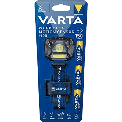 Bild av Varta Work Flex rörelsesensorhuvud H20 (inkl. 3X AA Longlife Power batterier, 2 ljuslägen, COB LED, blå), 3 W