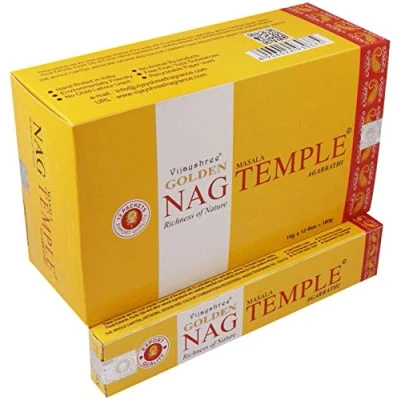 Bild av Vijayshree Golden Nag tempel rökelsepinnar 12 st x 15 g