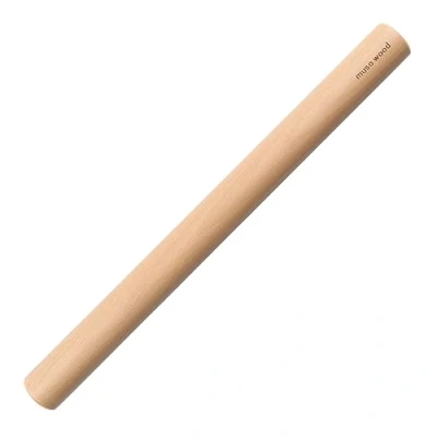 Bild av Muso träplugg rullkavel för bakning non stick träkavel 40 cm, trärulle fondant, pajskorpa, kaka, bakverk, deg (bokträ)