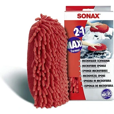 Bild av SONAX 428100 Mikrofiber Tvättsvamp, Röd