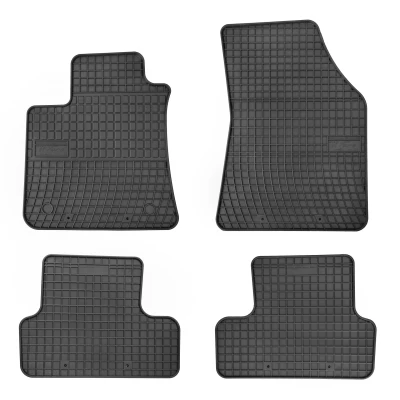 Bild av FROGUM 547181 Ensemble de tapis sol Caoutchouc avant et arrière 4 noir Sur mesure RENAULT: Megane