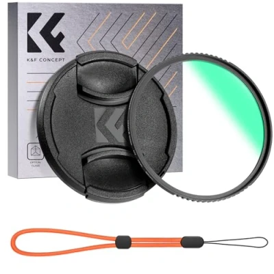 Bild av K&amp;F Concept K serien UV filter 77 mm med linslock, skyddsfilter 18 lager nanobeläggningar