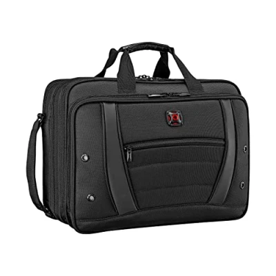 Bild av WENGER Laptopväska för upphängning kvinnor och män, 17 tums bärbar dator, 28 l, arrangör, kontor universitet resor, synergy, svart, Schwarz