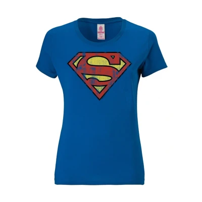 Bild av Logoshirt Superman Tshirt med print, Storlek: Large, Blau