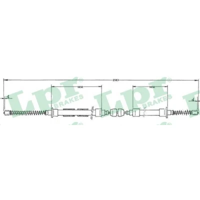 Bild av LPR C0605B Câble De Frein 2590/1070+1070 à tambour