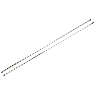 Bild av GARDINIA gardinstång för fönster, Platt oval, Utdragbar, Metall/plast, Krom, 100 160 cm, 2 st