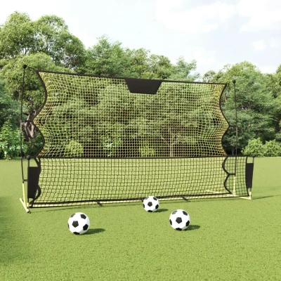 Bild av vidaXL Fotbollsnät med rebounder svart och gul 183x85x120 cm polyester