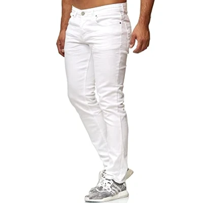 Bild av Tazzio jeans slim fit herr stretch designer byxor denim 16533, Vit, 40W / 32L