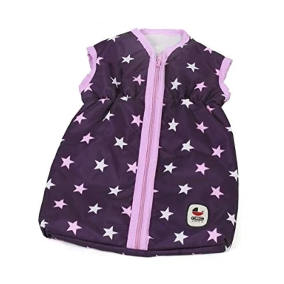 Bild av Bayer Chic 2000 792 71 docksovsäck för babydockor upp till 55 cm, dockkläder, docktillbehör, 38 år, stjärnor lila