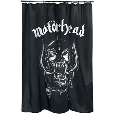 Bild av Motörhead Duschdraperi inkl. ringar för gardinen, duschdraperi, polyester, svart, 180 x 200 0,1 cm
