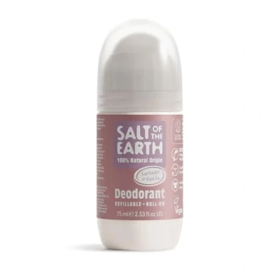 Bild av Natural Deodorant Roll On by Salt of the Earth, Lavender &amp; Vanilla Refillable, Vegan, Long Lasting Protection, Leaping Bunny Approved, Made in UK 75ml