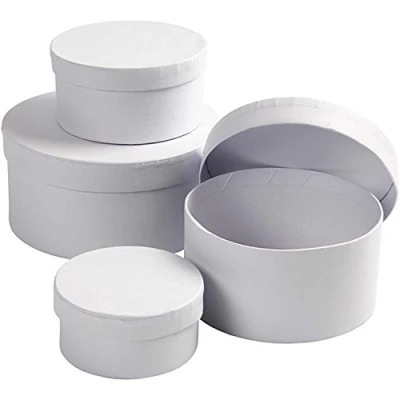 Bild av Creativ Company Round Cardboard Boxes 4 sizes