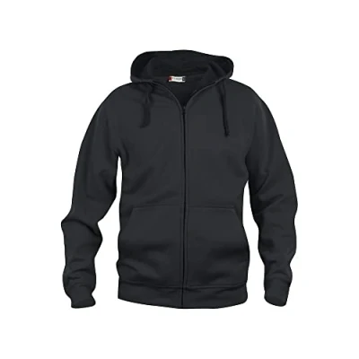 Bild av Clique Herr basic huvtröja med full dragkedja, svart, 4XL