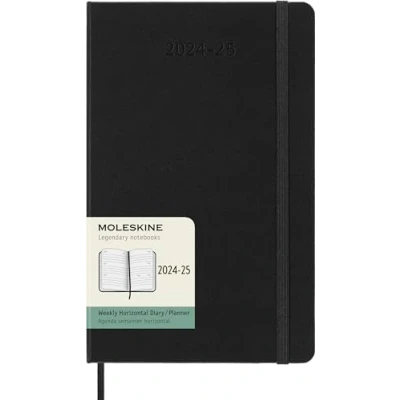 Bild av Moleskine 18 Monate Wochenkalender 2024/2025, L/A5, 1 Wo = 2 Seiten, Horizontal, Fester Einband, Schwarz