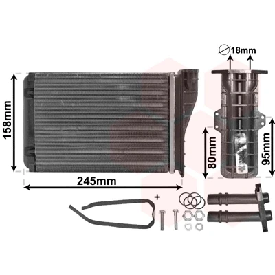 Bild av VAN WEZEL 43006249 Radiateur De Chauffage avec accessoires *** IR PLUS RENAULT: ESPACE 3