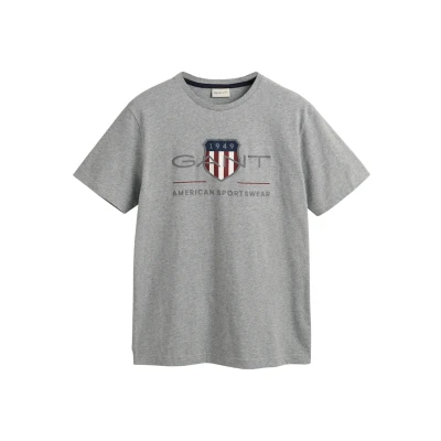 Bild av GANT Tshirt med print, Storlek: Large, Grey melange