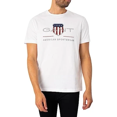 Bild av GANT REG Archive Shield Tshirt med print, Storlek: 3XL, White