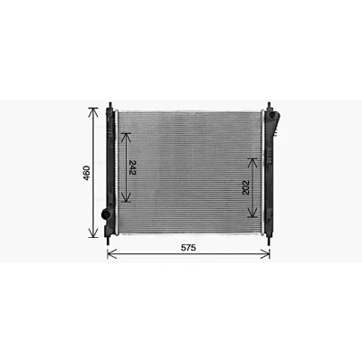 Bild av PRASCO DN2470 radiateur du moteur Aluminium 508 425 16 Grille de soudée NISSAN: Juke, Pulsar 3/5 portes