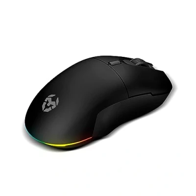 Bild av KROM KOMET trådlös RGB spelmus, Pixart PMW 3212 optisk precisionssensor, 8 knappar, 5 DPI nivåer upp till 2400, 2,4 GHz mottagare ingår, USB, svart