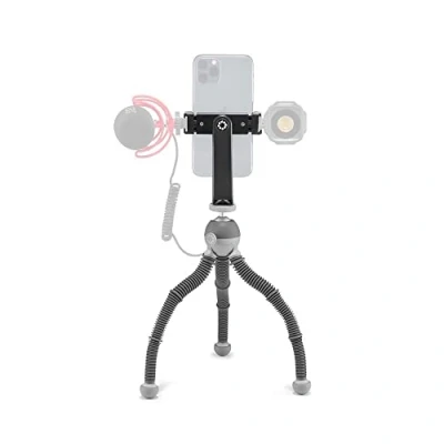 Bild av JOBY PodZilla Medium Kit, flexibelt stativ med GripTight 360 telefonfäste, telefonstativ från skaparna av GorillaPod, kompatibel iPhone, smartphones och actionkameror, upp till 1 kg, grå
