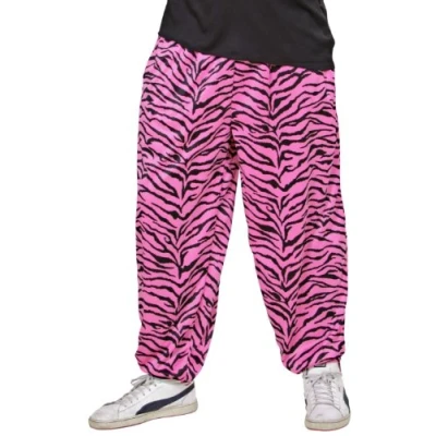 Bild av W WIDMANN MILANO Party Fashion 80 tals byxor med zebra mönster, temafest, karneval