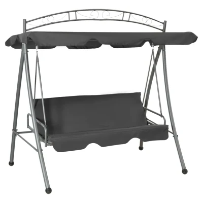 Bild av VidaXl Hammock Med Tak Antracit 198X120X205 Cm Stål
