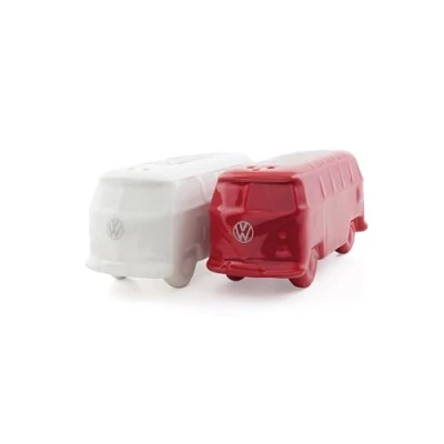 Bild av BRISA VW Collection Volkswagen salt och pepparströare av keramik i T1 Bulli buss design 2 delar (klassisk bus/vit röd)