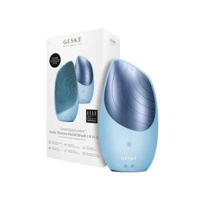 Bild av Geske Sonic Thermo Facial Brush 6 IN 1 Ansiktsvård tillbehör, Storlek: One Size, Aquamarine