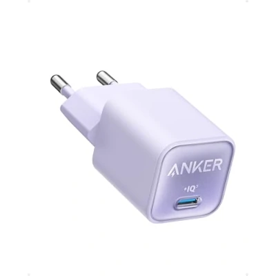 Bild av Anker USB C GaN laddare 30 W, 511 (Nano 3), snabbladdare med PIQ 3.0 och PPS, Nano 3 för iPhone 13/13 Mini/13 Pro/13 Pro Max/12, Galaxy, iPad (kabel medföljer ej) Lilac Purple
