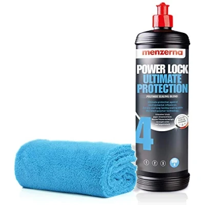Bild av Detaljerat bilvårdsset bilpoleringsset: Menzerputs Heavy Cut, Medium Finish, Carnauba/polymervax mikrofiber bil polerduk för polering lack (Power Locker 1L)
