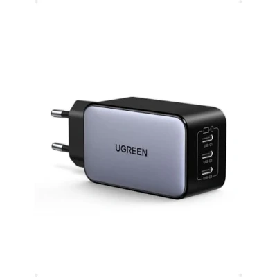 Bild av UGREEN Nexode USB C laddare 65W GaN Charger med 3x port Snabbladdare Kompakt Kompatibel MacBook Pro/Air, HP Laptop, iPad Pro, iPhone 16 8 Series, Galaxy S24