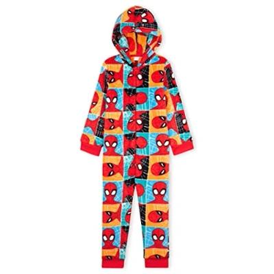 Bild av Marvel Onesies för pojkar, spiderman onesie, fleece pojkar pyjamas, 5 6 år, Flerfärgad