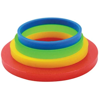 Bild av PME Styrringar för stor rullstång, plast, flerfärgad, 19,05 x 9 2,05 cm, 6 enheter