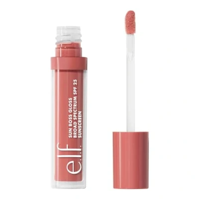 Bild av e.l.f. Sun Boss Gloss SPF 25, pigmenterat läppglans för en högglansig finish, fuktgivande och närande formel, vegan djurförsöksfri, rosa Me Girl
