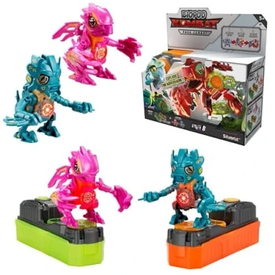Bild av Silverlit YCOO Biopod Kombat Duo Pack 2 elektroniska ljud och lysande varelser att bygga samla rosa grön leksak för barn från 5 år