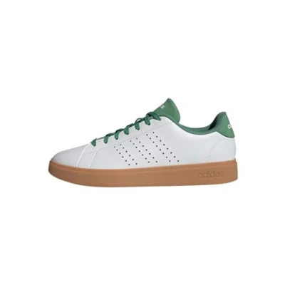 Bild av adidas Herr Advantage 2.0 skor, Kärna vit/förälskad grön/förälskad grön, 6 UK, vit förvirrad grön 39 1/3 EU