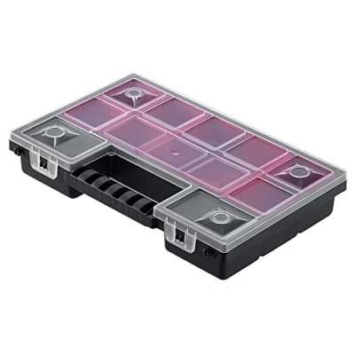 Bild av KADAX Organizer, verktygslåda av plast, magasin för små delar med transparent lock, i olika storlekar, sortimentslåda (28 x 18 cm/1 st.)