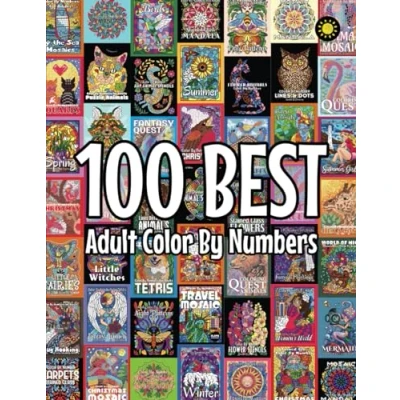 Bild av 100 best Adult color by Numbers: The designs from Sunlife Drawing number coloring books