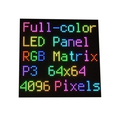 Bild av Coolwell RGB fullfärg LED matrispanel för Raspberry Pi och Ardui, 3 mm tonhöjd, 64 x 64, 4096 individuella lysdioder, justerbar ljusstyrka