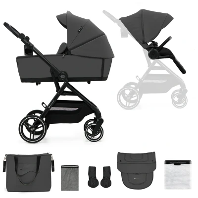 Bild av Kinderkraft YOXI 2 in 1 Duovagn, Moonlight Grey